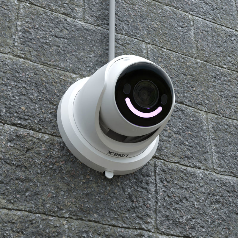 Lorex 4K Fusion 2TB Wired NVR System with Two 4K Smart Security Lighting Turret Cameras and Two 4K Turret Cameras