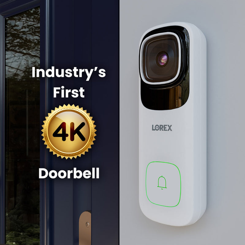 Lorex 4K Wired Video Doorbell with Wi-Fi Chimebox