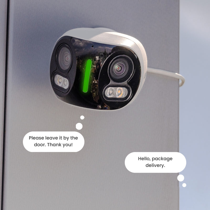 Lorex H20 4K IP Wired Dual Lens Security Camera with Smart Security Lighting and Smart Motion Detection
