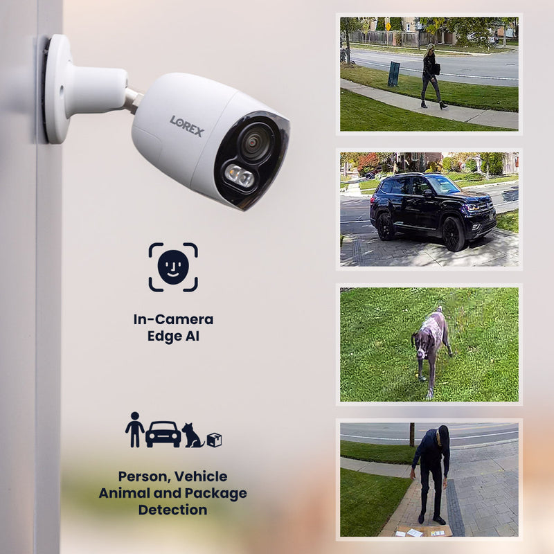 Lorex H20 4K IP Wired Dual Lens Security Camera with Smart Security Lighting and Smart Motion Detection