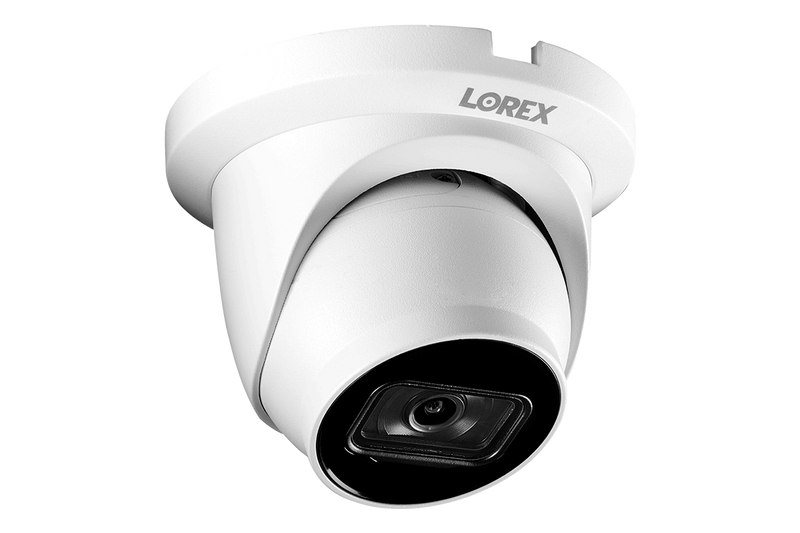 Lorex 4K IP Wired Dome Security Camera with Listen-in Audio and Real-Time 30FPS Recording
