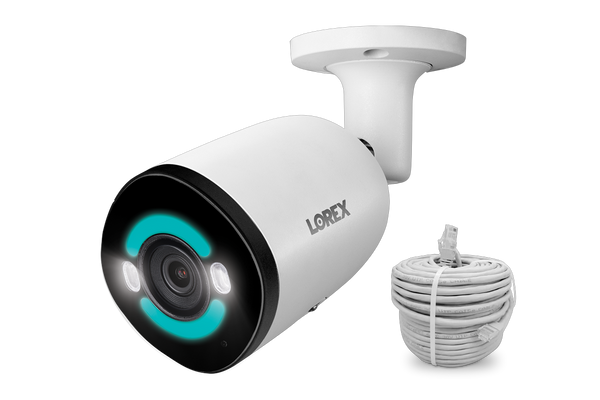 Lorex 4K+ 12MP IP Wired Bullet Security Camera with Smart Security Lighting