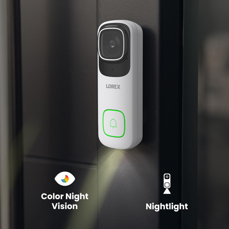 Lorex 4K Wired Video Doorbell with 2K Floodlight Wi-Fi Security Camera